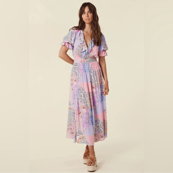 Spell & The Gypsy Collective Cha Cha Gown in Jacaranda Maxi Dress - Picture 2 of 9